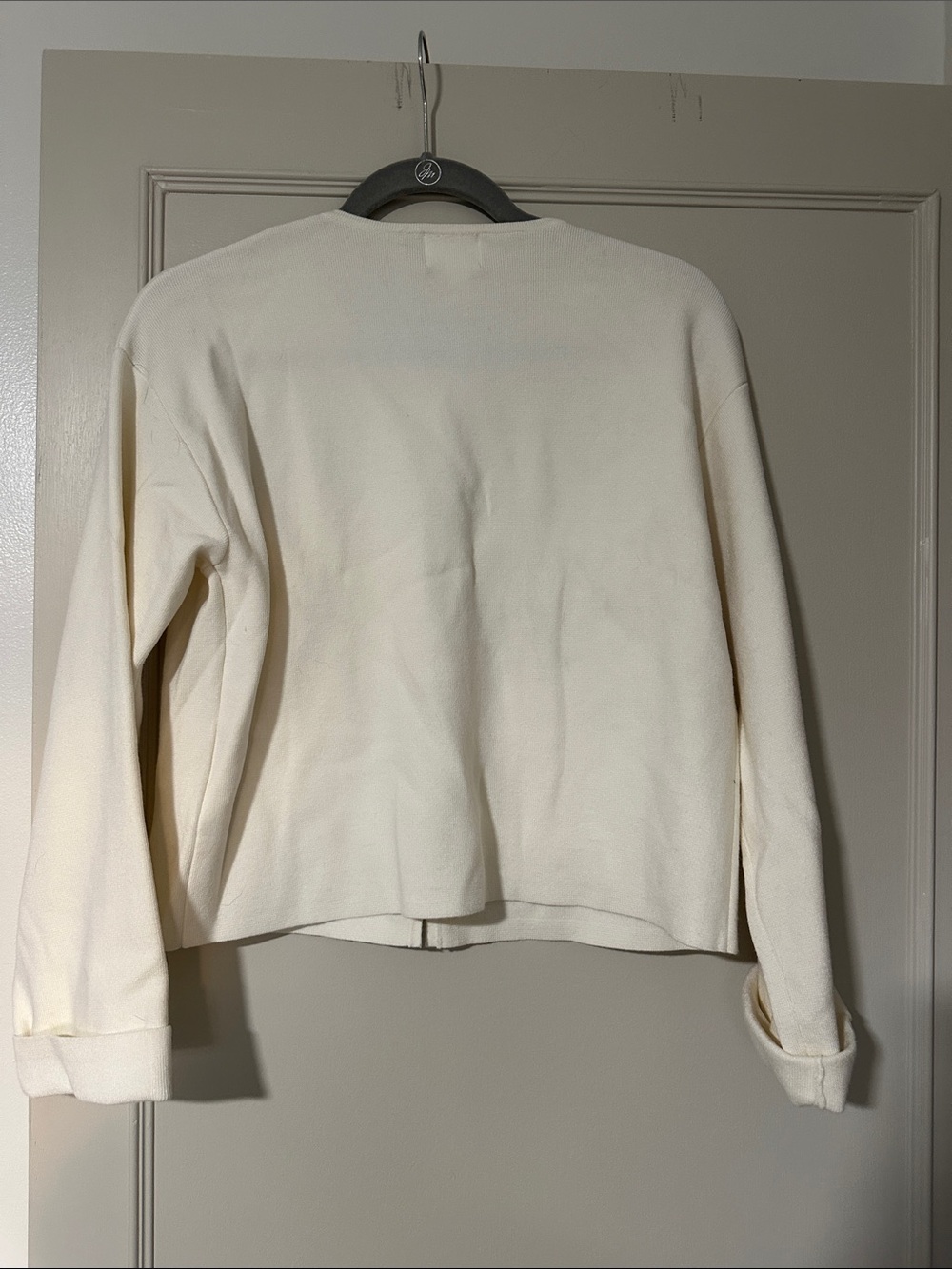 H&M Cream Button-Front Boxy Jacket - Picture 2 of 2